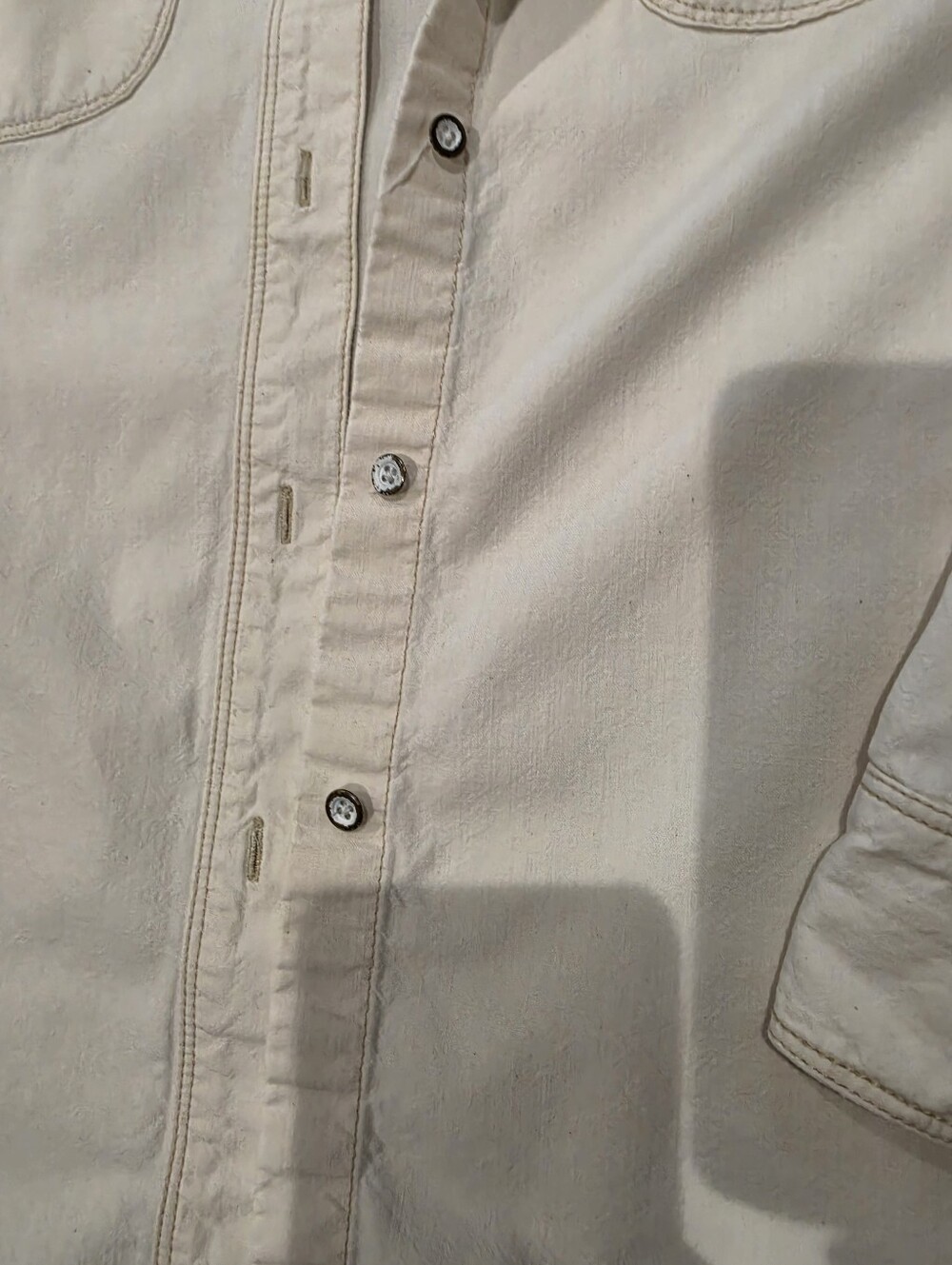 Madewell Oversized White Button Front Utility Shirt Women's Small Cotton - Picture 4 of 7